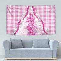 Aloha Hawaii Palaka Tapestry Pink Plumeria Lei LT05 - Polynesian Pride