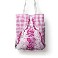 Aloha Hawaii Palaka Tote Bag Pink Plumeria Lei LT05 - Polynesian Pride