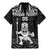 Custom New Zealand Maori Taiaha Family Matching Mermaid Dress and Hawaiian Shirt Tiki Warrior Black LT05 - Polynesian Pride