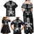 Custom New Zealand Maori Taiaha Family Matching Off Shoulder Maxi Dress and Hawaiian Shirt Tiki Warrior Black LT05 - Polynesian Pride