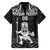 Custom New Zealand Maori Taiaha Family Matching Puletasi and Hawaiian Shirt Tiki Warrior Black LT05 - Polynesian Pride