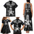 Custom New Zealand Maori Taiaha Family Matching Tank Maxi Dress and Hawaiian Shirt Tiki Warrior Black LT05 - Polynesian Pride