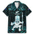 Custom New Zealand Maori Taiaha Family Matching Mermaid Dress and Hawaiian Shirt Tiki Warrior Paua Shell LT05 Dad's Shirt - Short Sleeve Black - Polynesian Pride