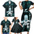 Custom New Zealand Maori Taiaha Family Matching Short Sleeve Bodycon Dress and Hawaiian Shirt Tiki Warrior Paua Shell LT05 - Polynesian Pride