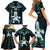 Custom New Zealand Maori Taiaha Family Matching Short Sleeve Bodycon Dress and Hawaiian Shirt Tiki Warrior Paua Shell LT05 - Polynesian Pride