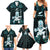 Custom New Zealand Maori Taiaha Family Matching Summer Maxi Dress and Hawaiian Shirt Tiki Warrior Paua Shell LT05 - Polynesian Pride