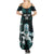 Custom New Zealand Maori Taiaha Summer Maxi Dress Tiki Warrior Paua Shell LT05 - Polynesian Pride