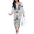 Custom New Zealand Maori Taiaha Family Matching Off Shoulder Long Sleeve Dress and Hawaiian Shirt Tiki Warrior White LT05 Mom's Dress White - Polynesian Pride