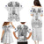 Custom New Zealand Maori Taiaha Family Matching Puletasi and Hawaiian Shirt Tiki Warrior White LT05 - Polynesian Pride