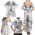 Custom New Zealand Maori Taiaha Family Matching Summer Maxi Dress and Hawaiian Shirt Tiki Warrior White LT05 - Polynesian Pride