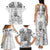 Custom New Zealand Maori Taiaha Family Matching Tank Maxi Dress and Hawaiian Shirt Tiki Warrior White LT05 - Polynesian Pride