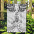 New Zealand Maori Taiaha Garden Flag Tiki Warrior White LT05 Garden Flag White - Polynesian Pride