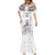 Custom New Zealand Maori Taiaha Mermaid Dress Tiki Warrior White LT05 - Polynesian Pride