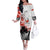 Kei Wareware Tatou New Zealand ANZAC Day Family Matching Off Shoulder Long Sleeve Dress and Hawaiian Shirt Lest We Forget LT05 Mom's Dress White - Polynesian Pride