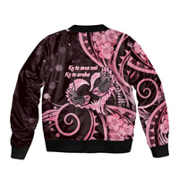 New Zealand Valentine Bomber Jacket Aroha Sweet Pink Piwakawaka LT05 - Polynesian Pride