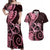 New Zealand Valentine Couples Matching Off Shoulder Maxi Dress and Hawaiian Shirt Aroha Sweet Pink Piwakawaka