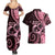 New Zealand Valentine Couples Matching Summer Maxi Dress and Hawaiian Shirt Aroha Sweet Pink Piwakawaka