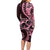 New Zealand Valentine Family Matching Long Sleeve Bodycon Dress and Hawaiian Shirt Aroha Sweet Pink Piwakawaka