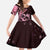 New Zealand Valentine Family Matching Off The Shoulder Long Sleeve Dress and Hawaiian Shirt Aroha Sweet Pink Piwakawaka