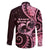 New Zealand Valentine Family Matching Off The Shoulder Long Sleeve Dress and Hawaiian Shirt Aroha Sweet Pink Piwakawaka