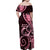 New Zealand Valentine Family Matching Off Shoulder Maxi Dress and Hawaiian Shirt Aroha Sweet Pink Piwakawaka