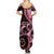 New Zealand Valentine Family Matching Summer Maxi Dress and Hawaiian Shirt Aroha Sweet Pink Piwakawaka