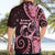 New Zealand Valentine Hawaiian Shirt Aroha Sweet Pink Piwakawaka