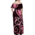 New Zealand Valentine Off Shoulder Maxi Dress Aroha Sweet Pink Piwakawaka