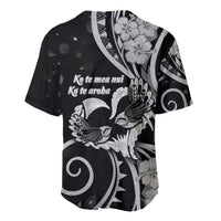 New Zealand Valentine Baseball Jersey Aroha Gray Piwakawaka LT05 - Polynesian Pride