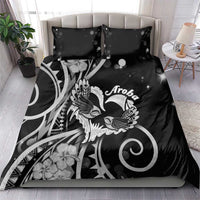 New Zealand Valentine Bedding Set Aroha Gray Piwakawaka LT05 - Polynesian Pride