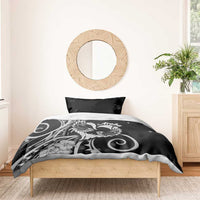 New Zealand Valentine Bedding Set Aroha Gray Piwakawaka LT05 - Polynesian Pride