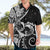 New Zealand Valentine Hawaiian Shirt Aroha Gray Piwakawaka