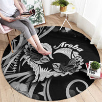 New Zealand Valentine Round Carpet Aroha Gray Piwakawaka LT05 - Polynesian Pride