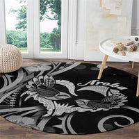 New Zealand Valentine Round Carpet Aroha Gray Piwakawaka LT05 - Polynesian Pride
