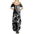 New Zealand Valentine Summer Maxi Dress Aroha Gray Piwakawaka