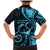 New Zealand Valentine Family Matching Mermaid Dress and Hawaiian Shirt Aroha Cyan Piwakawaka