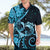 New Zealand Valentine Hawaiian Shirt Aroha Cyan Piwakawaka