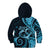 New Zealand Valentine Kid Hoodie Aroha Cyan Piwakawaka