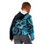 New Zealand Valentine Kid Hoodie Aroha Cyan Piwakawaka