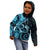 New Zealand Valentine Kid Hoodie Aroha Cyan Piwakawaka