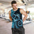 New Zealand Valentine Men Tank Top Aroha Cyan Piwakawaka