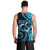 New Zealand Valentine Men Tank Top Aroha Cyan Piwakawaka