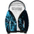 New Zealand Valentine Sherpa Hoodie Aroha Cyan Piwakawaka