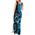 New Zealand Valentine Tank Maxi Dress Aroha Cyan Piwakawaka