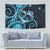 New Zealand Valentine Tapestry Aroha Cyan Piwakawaka