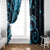 New Zealand Valentine Window Curtain Aroha Cyan Piwakawaka