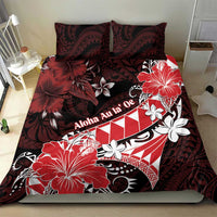 Hawaii Valentine Day Bedding Set Polynesian Hibiscus Art Style Red LT05 - Polynesian Pride