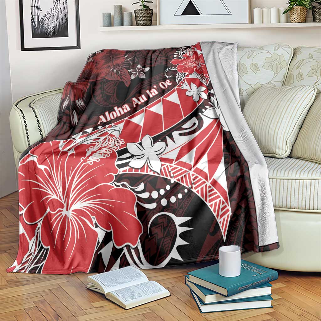 Hawaii Valentine Day Blanket Polynesian Hibiscus Art Style Red LT05 Red - Polynesian Pride