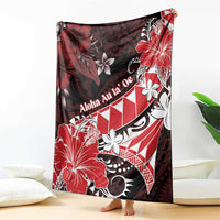 Hawaii Valentine Day Blanket Polynesian Hibiscus Art Style Red LT05 - Polynesian Pride