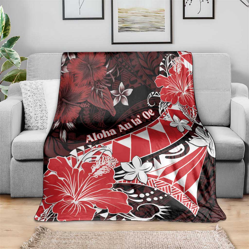 Hawaii Valentine Day Blanket Polynesian Hibiscus Art Style Red LT05 - Polynesian Pride